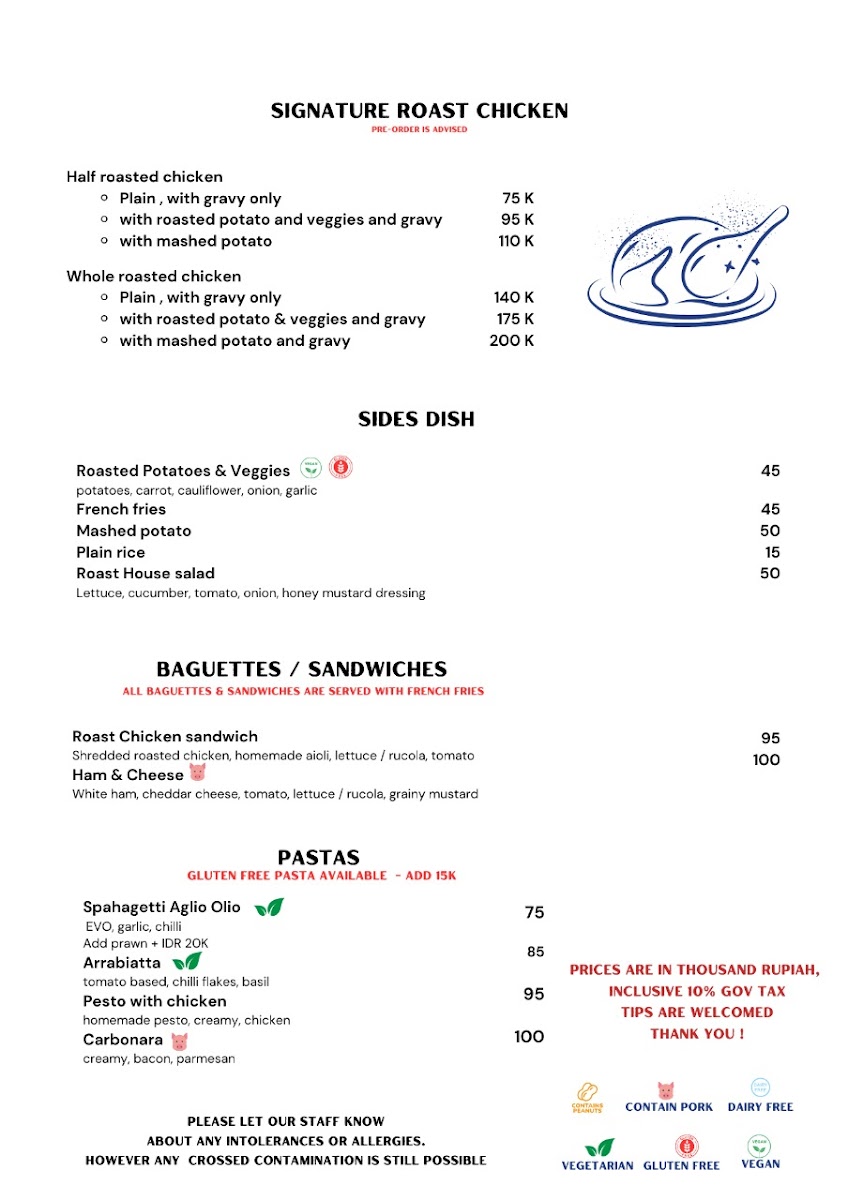 The Roast House Menu - Image 2
